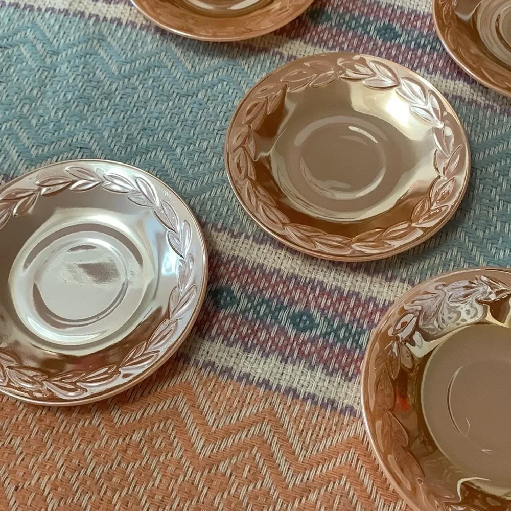 Fire king set of 5 saucers